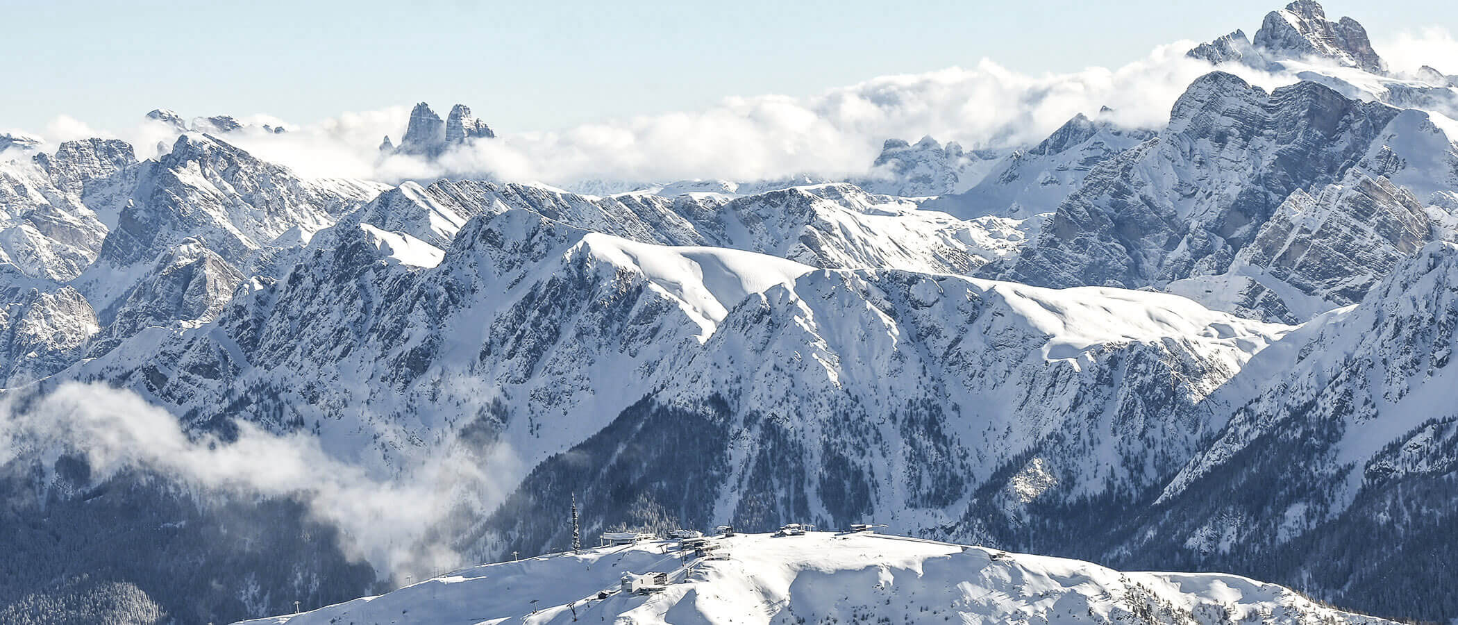 Erlebnisse in Reischach - Bergkulisse im Winter - Kronplatz - Hofergut