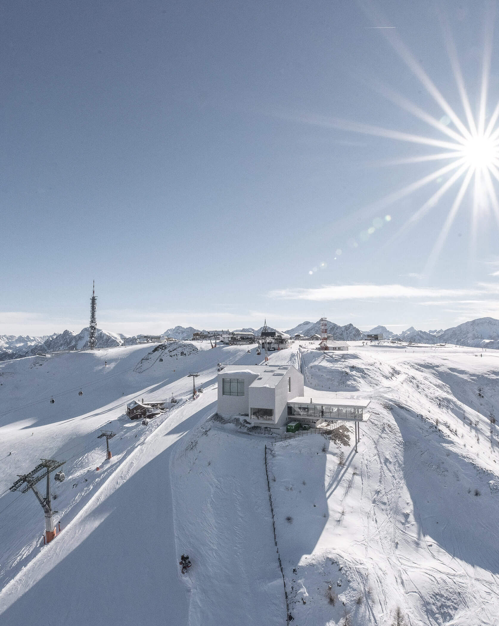 Erlebnisse in Reischach - Kronplatz im Winter von oben - Hofergut
