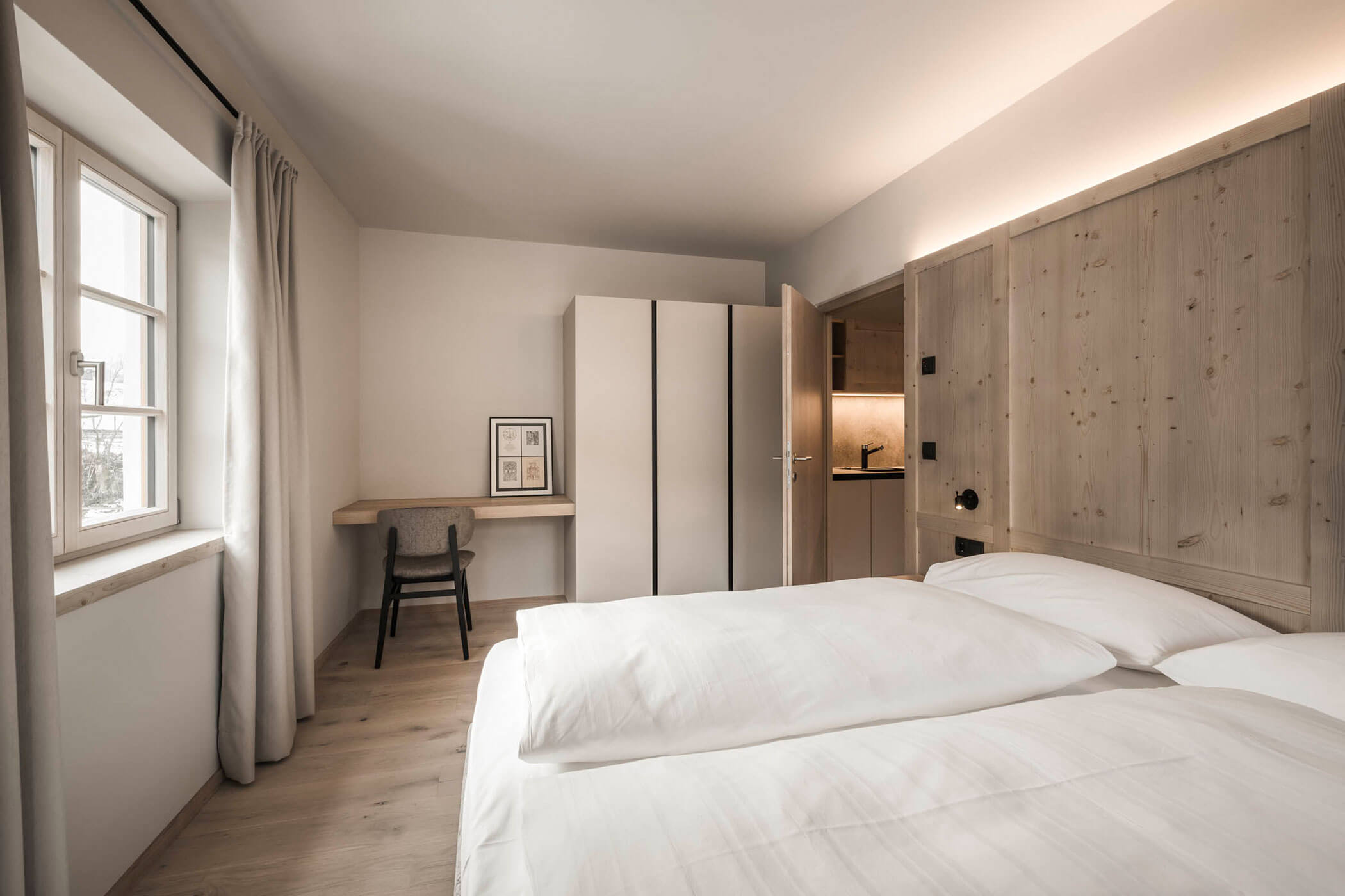 Apartment L mit Balkon - Schlafzimmer - Hofergut